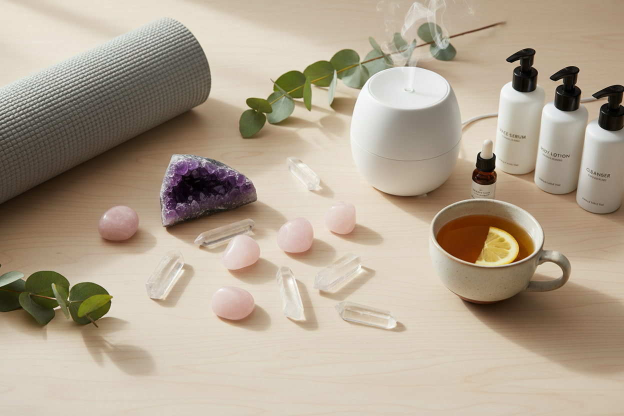 Please generate a pic depicting lifestyle gems wellness my store would sell